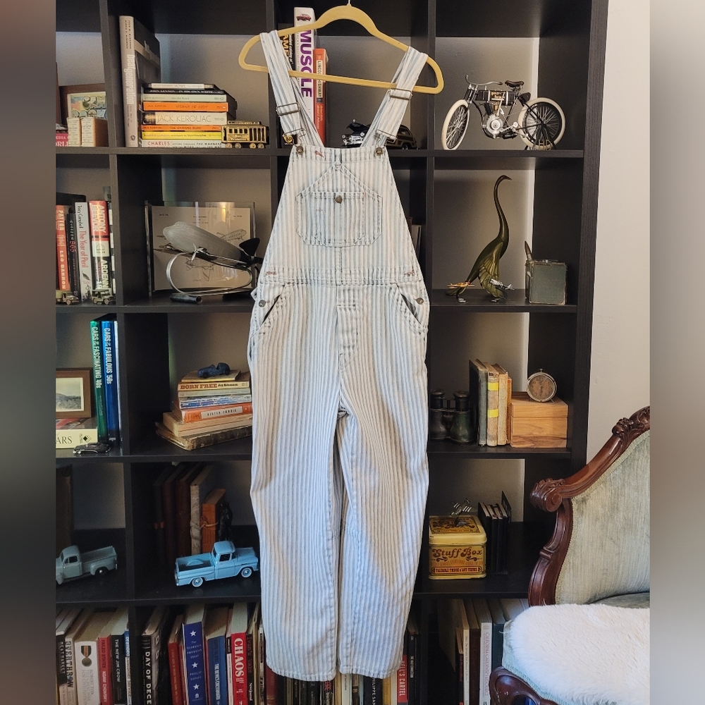 FAHERTY overalls. Womens. Stretch. Pinstripes. LIKE NEW! Sz S.